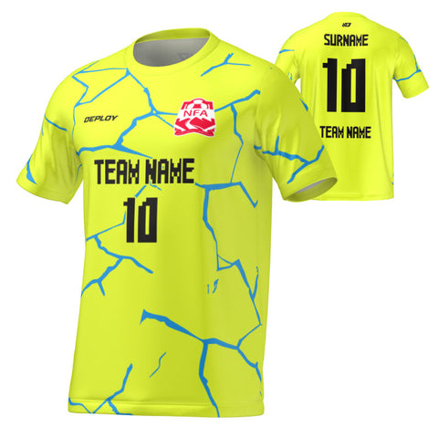 Nepean FA - Flight Jersey Cracks- Neon Yellow