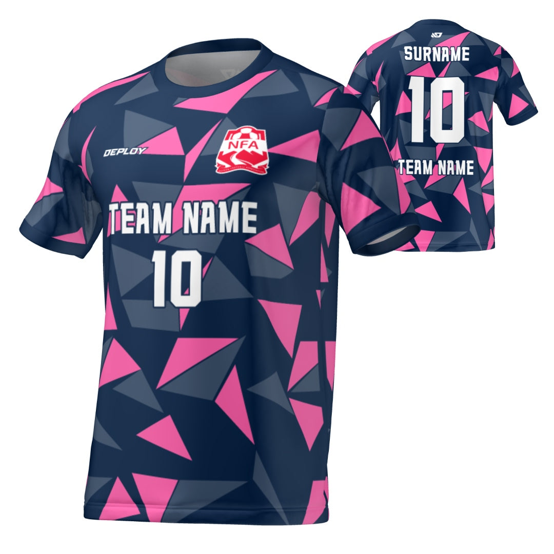 Nepean FA - Flight Jersey Fragments - Navy/Pink