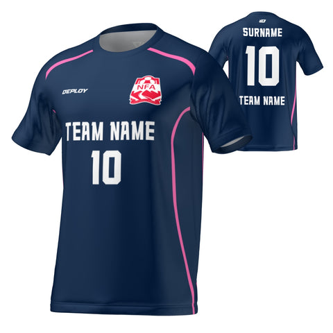 Nepean FA - Flight Jersey Lines- Navy/Pink