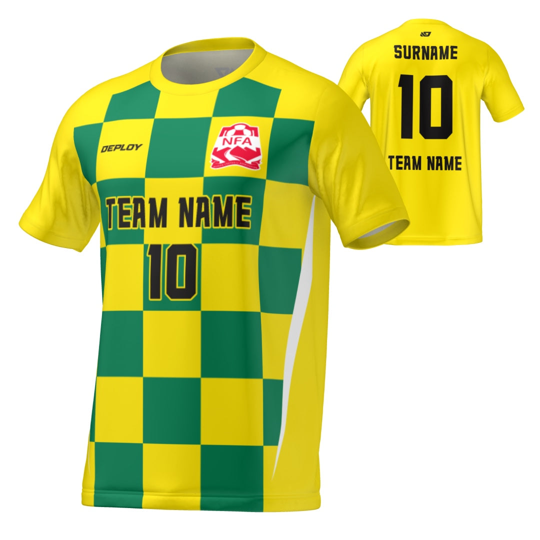 Nepean FA - Flight Jersey Checkers - Yellow