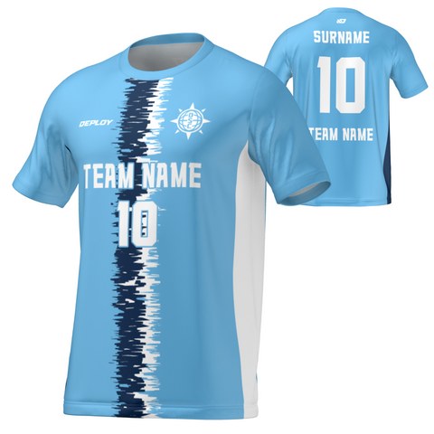 Flight Jersey Static Stripe - Sky Blue