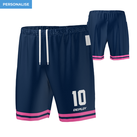 Oz Tag Shorts Hoops - Navy & Pink