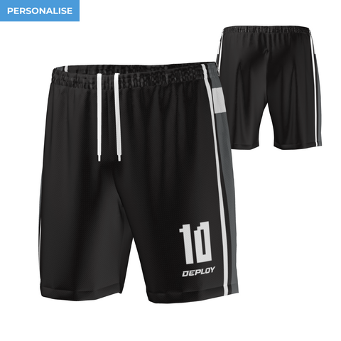 Oz Tag Shorts Stripes - Black