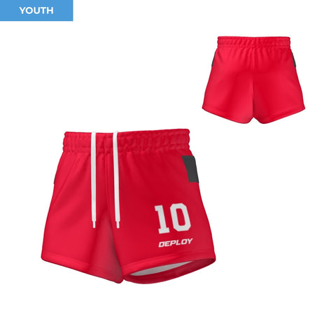 Oz Tag Shorts Plain - Red - Youth