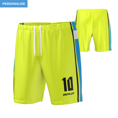 Oz Tag Shorts Stripes - Neon Yellow