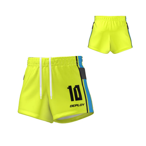Oz Tag Shorts Stripes - Neon Yellow - Youth