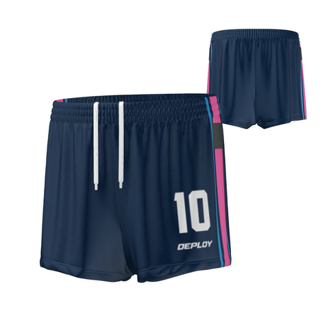 Oz Tag Shorts Stripes - Navy & Pink - Adult