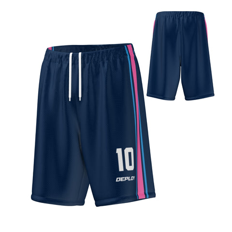 Basketball Shorts Stripes - Navy & Pink