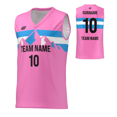 Basketball Jersey Mountains - Pink