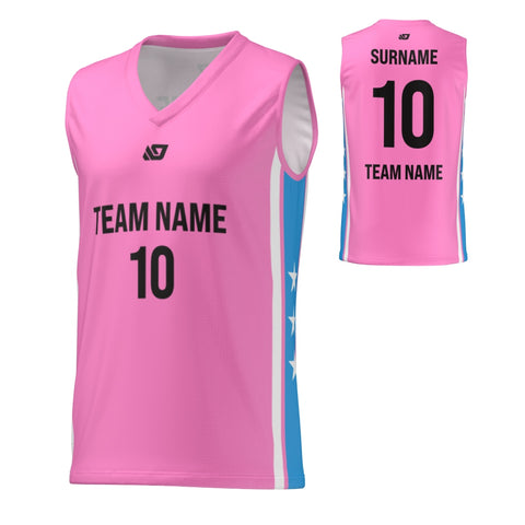 Basketball Jersey Stars - Pink