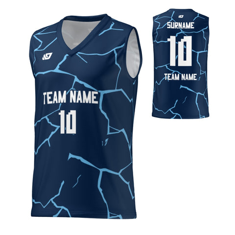 Basketball Jersey Cracks - Navy