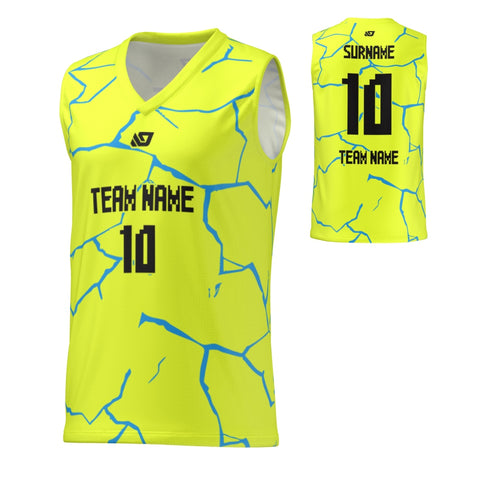 Basketball Jersey Cracks - Neon Yellow