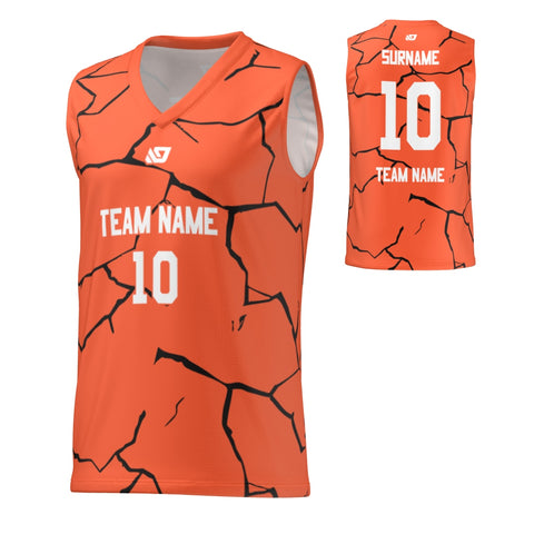 Basketball Jersey Cracks - Orange