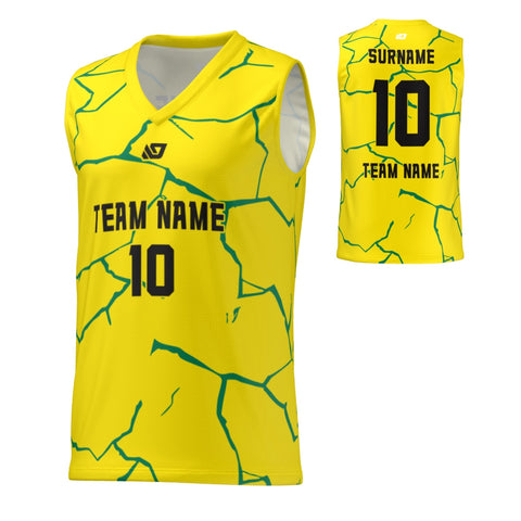 Basketball Jersey Cracks - Yellow