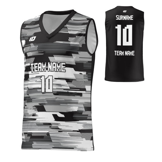 Basketball Jersey Glitch - Black