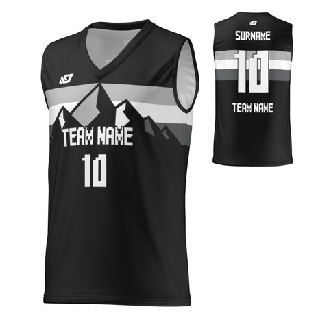 Basketball Jersey Mountains - Black