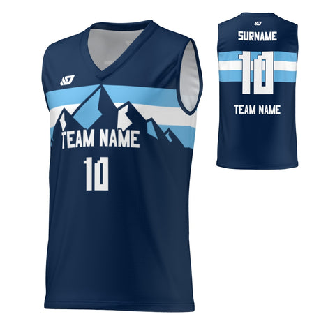 Basketball Jersey Mountains - Navy