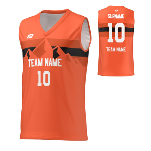 Basketball Jersey Mountains - Orange