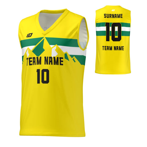 Basketball Jersey Mountains - Yellow