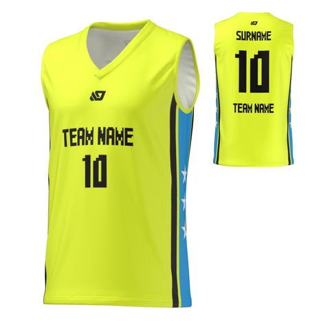 Basketball Jersey Stars - Neon Yellow