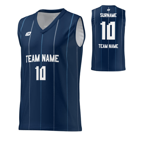 Basketball Jersey Stitch - Navy