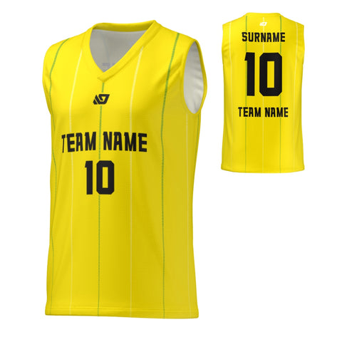 Basketball Jersey Stitch - Yellow