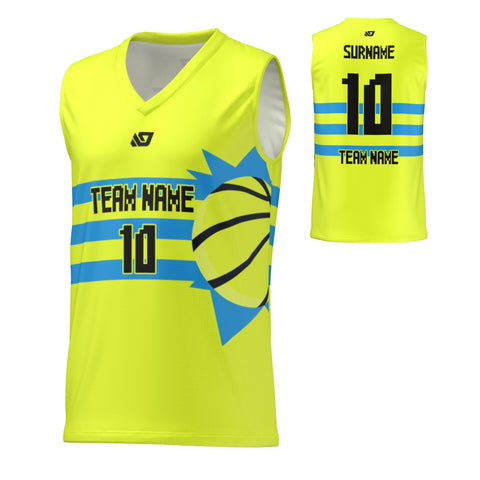 Basketball Jersey Sun - Neon Yellow
