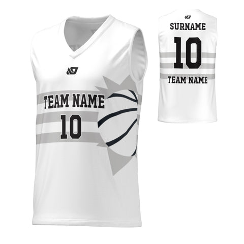 Basketball Jersey Sun - White