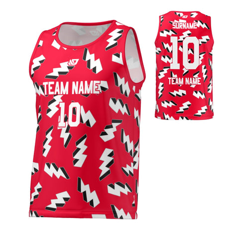 Flight Singlet 3D Lightning - Red