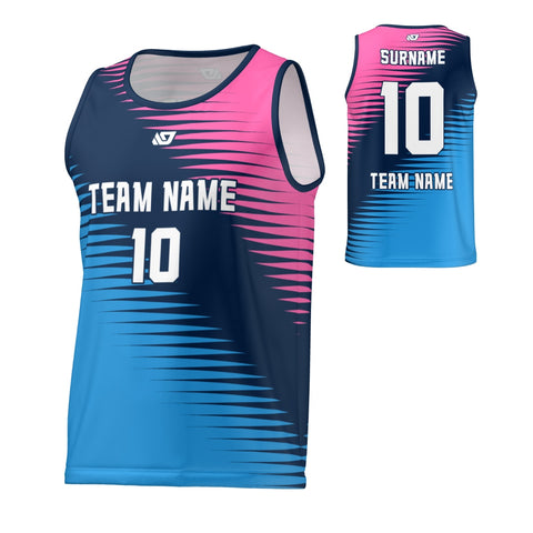 Flight Singlet Comb - Navy & Pink