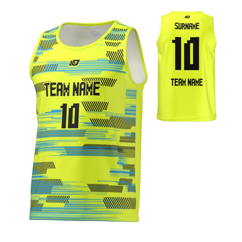 Flight Singlet Glitch - Neon Yellow