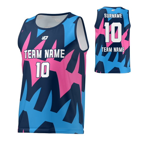 Flight Singlet Zest - Navy & Pink