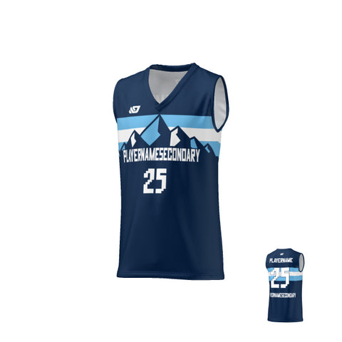 Basketball Jersey Mountains - Navy