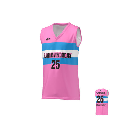 Basketball Jersey Horizontal Strips - Pink