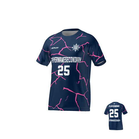 Flight Jersey Cracks - Navy & Pink