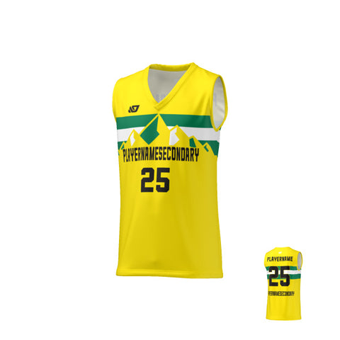 Basketball Jersey Mountains - Yellow