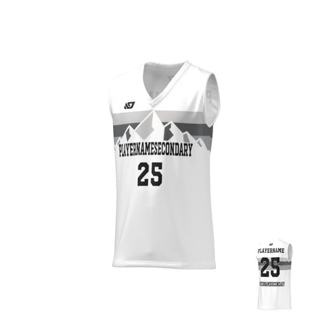 Basketball Jersey Mountains - White