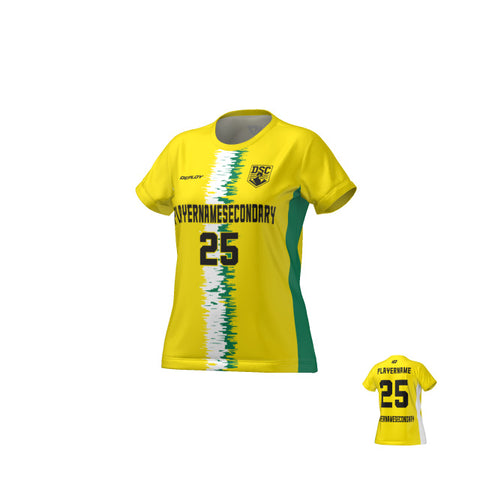 Flight Jersey Womens Static Stripe - Yellow