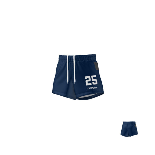 Oz Tag Shorts Plain - Navy  & Pink - Youth