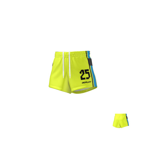 Oz Tag Shorts Stripes - Neon Yellow - Youth