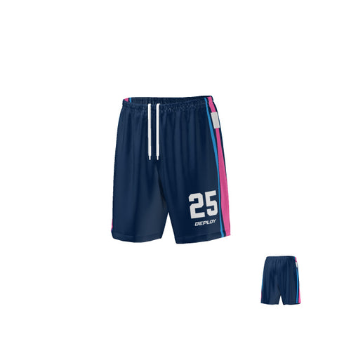 Oz Tag Shorts Stripes - Navy & Pink
