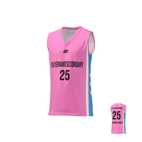 Basketball Jersey Stars - Pink