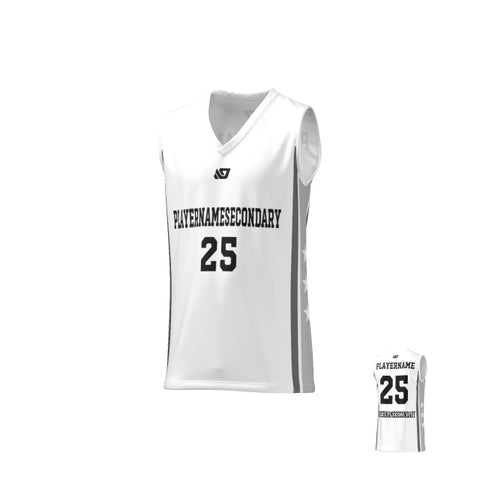Basketball Jersey Stars - White