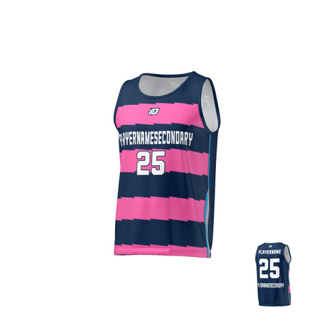 Flight Singlet Zag - Navy & Pink