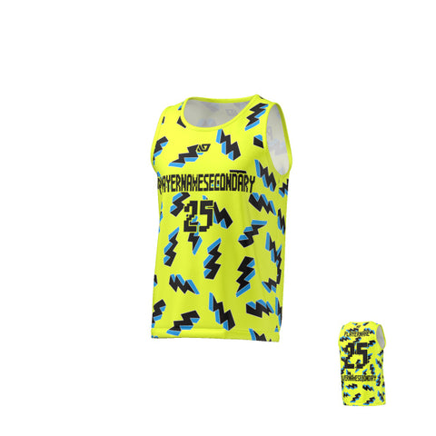 Flight Singlet 3D Lightning - Neon Yellow
