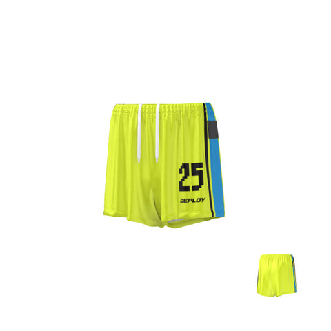 Oz Tag Shorts Stripes - Neon Yellow - Adult