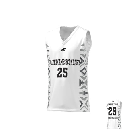 Basketball Jersey Aztec - White