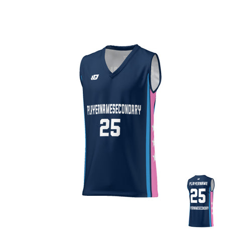 Basketball Jersey Stars - Navy