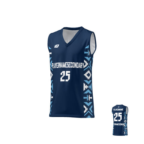 Basketball Jersey Aztec - Navy
