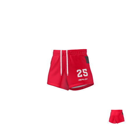 Oz Tag Shorts Plain - Red - Youth